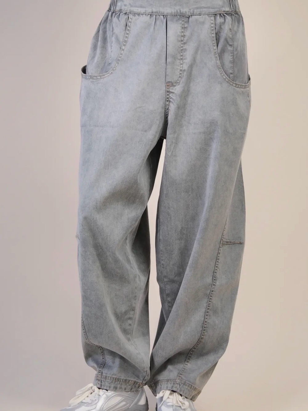 New Me Tencel Blend Barrel Pants